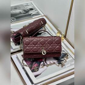 頂級原單爆款 6452 Lady Dior 藤格紋手拿包 21cm