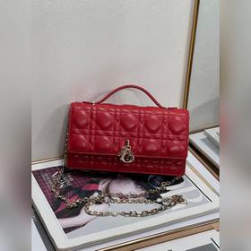 頂級原單爆款 6452 Lady Dior 藤格紋手拿包 21cm