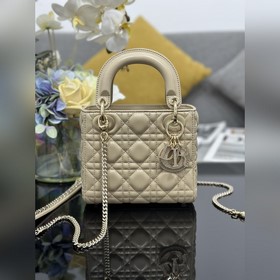頂級原單 Lady Dior 三格鑽石扣羊皮，内裡配羊筋，采用羊皮革精心制作，