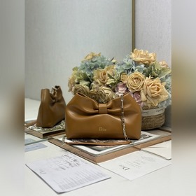 頂級原單Dior-LAMBSKIN 2026春夏 新款手袋 杏色 淺金鍊 LAM