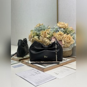 頂級原單Dior-LAMBSKIN 2026春夏 新款手袋 黑色 淺金鍊 LAM