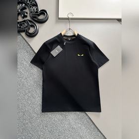 Fendi 芬迪 2026ss春夏新款棉質圓領短袖T恤 胸小怪獸眼睛标識 頂級