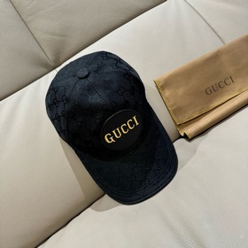 Gucci(古奇)新款原單棒球帽，Gucci燙金，專櫃最新款，1：1開模訂制，正
