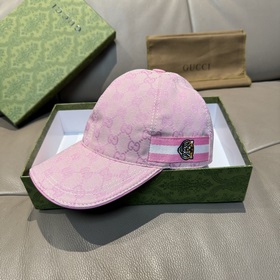 配盒子布袋，Gucci(古奇)新款原單棒球帽， 虎頭織帶，1：1開模訂制，重工刺