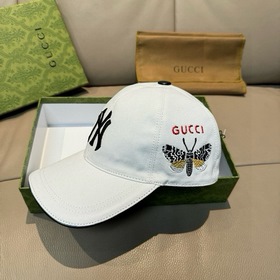 配盒子布袋，NY&Gucci(古奇)合作款，最新款原單棒球帽，1：1開模訂制，重