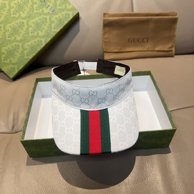 原單版本出貨！ 配盒子，Gucci(古奇)最新原單寬版織帶空頂帽。專櫃1：1開模