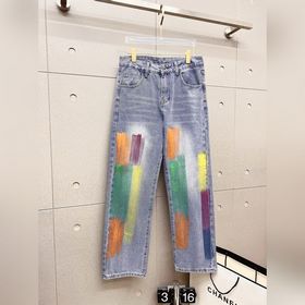 GUCCI 古奇 男士時尚潮流大褲腳牛仔褲，官宣畫冊海報穿搭款！ 客供高級進口的