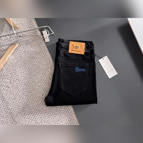 GUCCI 古奇 男士丹甯牛仔褲，官宣畫冊海報穿搭款！ 客供高級進口的丹甯原色面