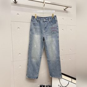 GUCCI 古奇 2026新品潮牌寬松原單男士百搭牛仔褲 奢華品牌原版LOGO搭