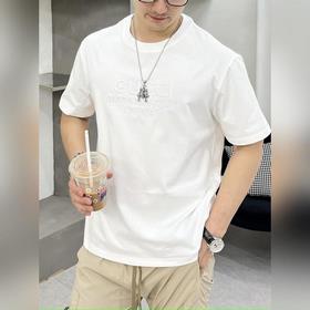 Gucci 獨家專供春季新款 古馳時尚休閑圓領短袖，高密度320克純棉面料，高