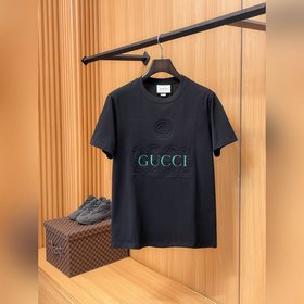 古馳 Gucci26春夏新品專櫃首發最新款短袖圓領T恤 高端訂制 設計前衛時尚！