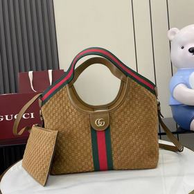 配全套原廠專櫃包裝 Gucci Giglio系列小號托特包于佛羅倫薩2026早春