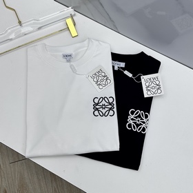 LOEWE羅意威 2026春夏新款繡花短袖 官網同款T恤 雙紗純棉面料 多元化搭