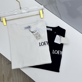 LOEWE羅意威 2026春夏新款字母刺繡短袖 官網同款T恤，雙紗純棉面料 多元