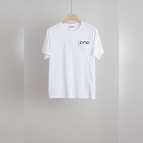 LOEWE羅意威2026SS最新客供進口長絨棉立體剪裁男士圓領短袖T恤衫#定織定