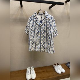 1V路易 26SS monogram Overlap圖案印花長袖桑蠶絲襯衫 尺