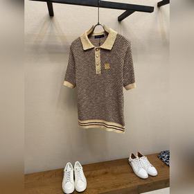 LV 路易 SS26 春夏新款 網眼粗針針織短袖Polo衫 采用YB定織棉質面