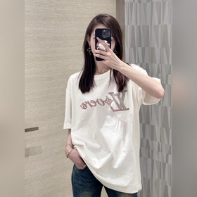 LOUIS VUITTON路易 LV 26SS串珠字母短袖T恤 正品12200購