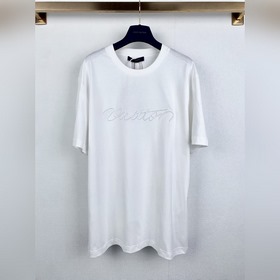 LOUIS VUITTON 路易LV26SS棉質圓領刺繡裝飾短袖T恤 正品650