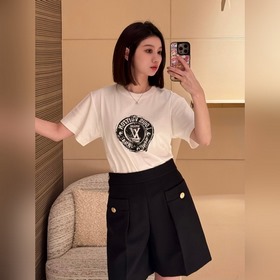 LOUIS VUITTON 路易 LV 26SS印章棉質針織圓領短袖T恤 正品7