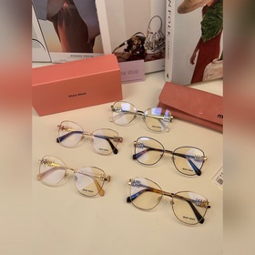 Miumiu缪缪 VMU50XV 54-17-135 金屬蝶形貓眼超洋氣眼鏡架近
