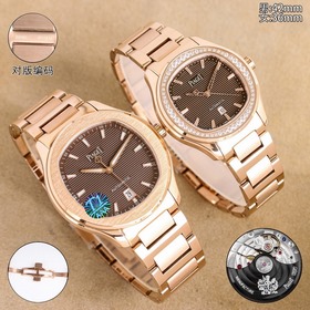 TW伯爵超薄PIAGET POLO系列情侶對表，人稱小鹦鹉螺！(伯爵情侶皮帶款)