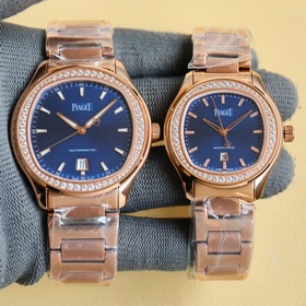 TW伯爵超薄PIAGET POLO系列情侶對表，人稱小鹦鹉螺！(伯爵情侶皮帶款)