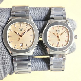 TW伯爵超薄PIAGET POLO系列情侶對表，人稱小鹦鹉螺！(伯爵情侶皮帶款)