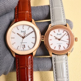 TW伯爵超薄PIAGET POLO系列情侶對表，人稱小鹦鹉螺！(伯爵情侶皮帶款)