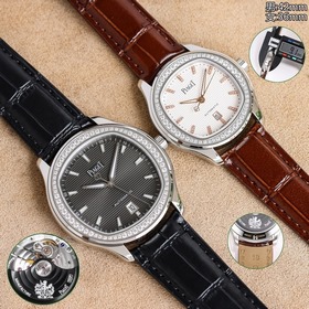 TW伯爵超薄PIAGET POLO系列情侶對表，人稱小鹦鹉螺！(伯爵情侶皮帶款)