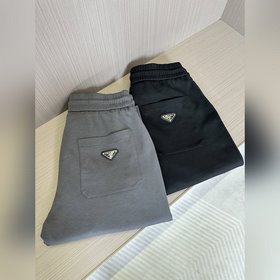 Prada 普拉達25SS早秋新款 男士休閑百搭束腳衛褲休閑褲.客供精紡純棉面料