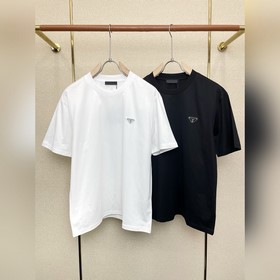 Prada普拉達 砸鍋賣鐵都要上的新款新款原單男士休閑短袖 高端定制 高端版本