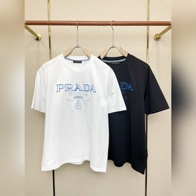 Prada普拉達 砸鍋賣鐵都要上的新款新款原單男士休閑短袖 高端定制 高端版本