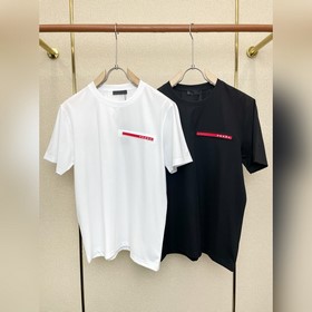 Prada普拉達 砸鍋賣鐵都要上的新款新款原單男士休閑短袖 高端定制 高端版本