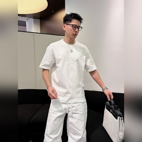 普拉達#PRADA 2026春夏新款首發專櫃最新款短袖圓領T恤 高端訂制 設計