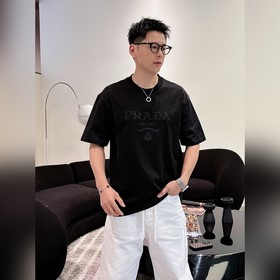普拉達#PRADA 2026春夏新款首發專櫃最新款短袖圓領T恤 高端訂制 設計