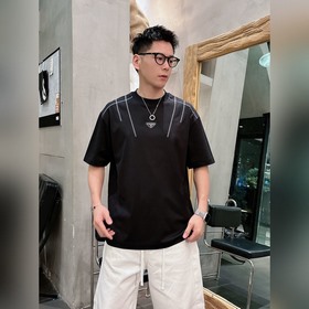 普拉達#PRADA 2026春夏新款首發專櫃最新款短袖圓領T恤 高端訂制 設計前