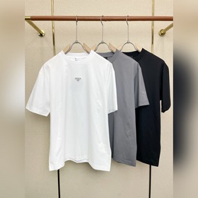 Prada普拉達 砸鍋賣鐵都要上的新款新款原單男士休閑短袖 高端定制 高端版本