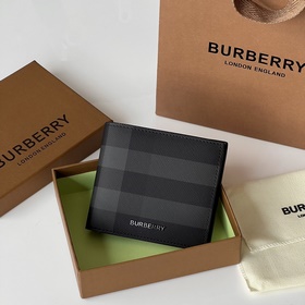 London 格紋短夾錢包 裝飾标志性格紋設計[burberry 巴寶莉]原單出