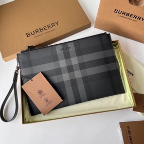 London 格紋拉鍊收納袋 裝飾标志性格紋設計[burberry 巴寶莉]原