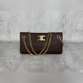 新款TRIOMPHE 标志印花鍊條包 黃褐色 20500 CNY 13 X 5