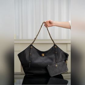 頂級進口原廠皮 所見即所得 CHANEL 25S GD同款MAXI Tote
