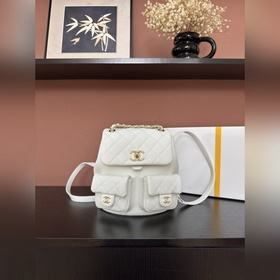 圖片大號 Chanel 23  Duma背包 AS3860#白色平紋牛皮 獨家