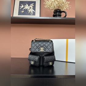 圖片大號 Chanel 23  Duma背包 AS3860#黑色平紋牛皮 獨家