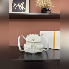 圖片小號 Chanel 23  Duma背包 AS3787#白色平紋牛皮 獨家