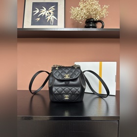 圖片小號 Chanel 22A Duma背包 AS2908#黑色進口胎牛皮 獨