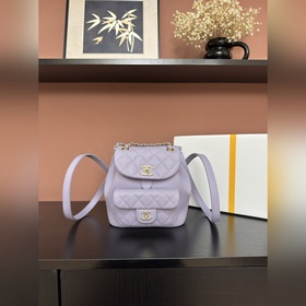 圖片小號 Chanel 22A Duma背包 AS2908#紫色色進口胎牛皮