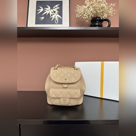 圖片小號 Chanel 22A Duma背包 AS2908#杏色進口胎牛皮 獨