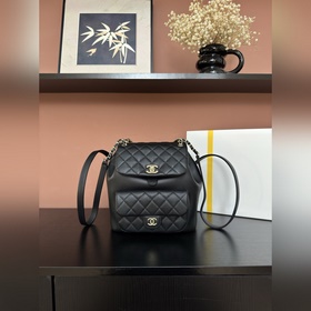 圖片大號 Chanel 21  Duma背包 AS3618#黑色進口胎牛皮 獨