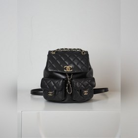 頂級進口原廠皮 所見即所得 CHANEL 23P新款 Duma雙肩 牛皮 中號
